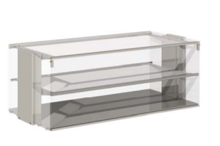 DISPLAY LINE CUBE SERVICE (VIT) KYLDA OCH NEUTRALA (NL) EXPONERINGSBÄNKAR VIT1201NL-SM CUBE MED HYLLA - PORKKA