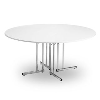 BANKETT STYLE Ø 180 CM SKIVA VIT LJUDISOLERAD