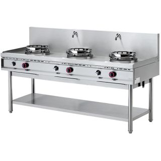 WOK 3 GASBRÄNNARE 2 VATTENKRANAR