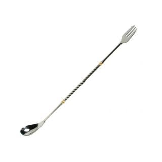 YUKIWA BAR SPOON STAINLESS STEEL GOLD ACCENT 240 MM