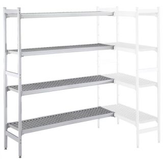ZANUSSI ROSTFRI INREDNING HYLLA HÖRNSEKTION MED ALUMINIUMSTEGE 4 ST HYLLOR 475 x 2376 MM I POLYETEN LASTKAPACITET 1120KG