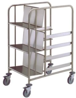 ZANUSSI SERVERINGSVAGNAR KOMBIVAGN DUBBEL 3 HYLLOR FÖR TALLRIKAR 4 HYLLOR FÖR DISKKORGAR